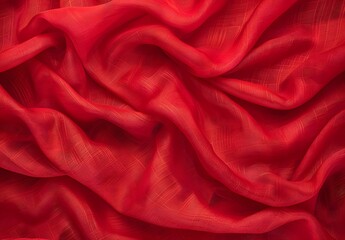 Sticker - Red Fabric Texture Background - Soft Light Photography