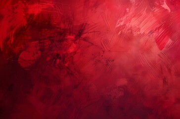 Wall Mural - Grunge Red Brushstrokes Texture Background