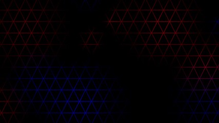 Aufkleber - Animated triangular texture with highlights red blue on dark background