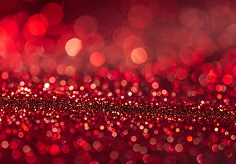 Wall Mural - red glitter background with bokeh lights