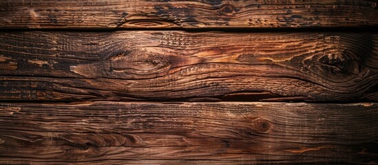 Poster - Old brown wooden surface suitable for a background with copy space image
