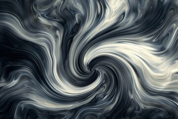 Poster - a pattern of intertwining black and white swirls on a dark background, design an abstract pattern of