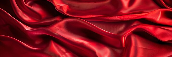 Poster - Red Velvet Fabric Background Texture