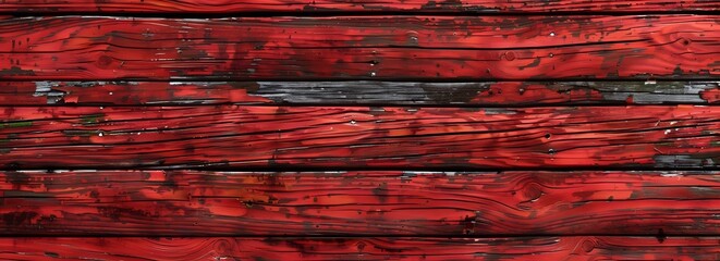 Wall Mural - Red Wooden Plank Background Texture