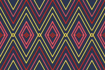 Geometric ethnic seamless pattern. abstract illustration. design for geometric pattern wallpaper. Tribal ethnic vector texture. Aztec style. Folk embroidery. Indian, Scandinavian, African rug.