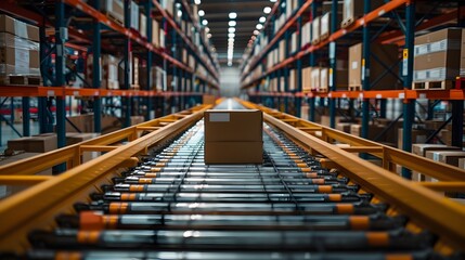 Poster - automated logistics and e commerce fulfillment center for streamlined online shopping experiences