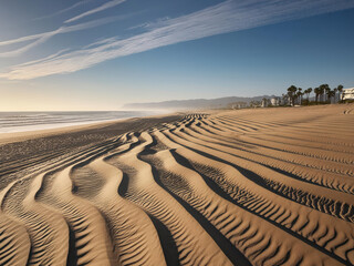 sand pattern on the beach