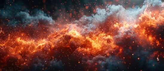 Wall Mural - Abstract Fire and Smoke Background