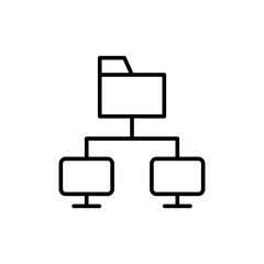 Poster - FTP outline icons, minimalist vector illustration ,simple transparent graphic element .Isolated on white background