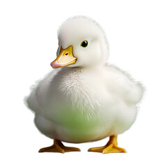 illustration of cute duck, Isolated on transparent PNG background, Generative ai