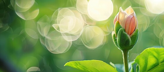 Aufkleber - Close up of a flower bud with copy space image