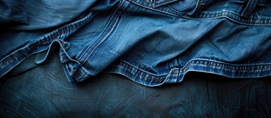 Poster - Background of denim jeans with copy space image