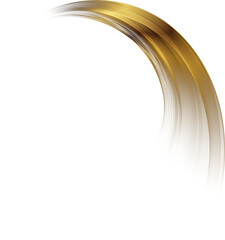 Leinwandbilder - Abstract shiny color gold wave design element. Flow Golden Wavy lines
