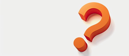 Poster - Design featuring a question mark and a blank area for text on a white background. with copy space image. Place for adding text or design