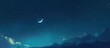 © vxnaghiyev - Night sky with the moon stars scattered conveys the idea of sleep aids depicted in a copy space image