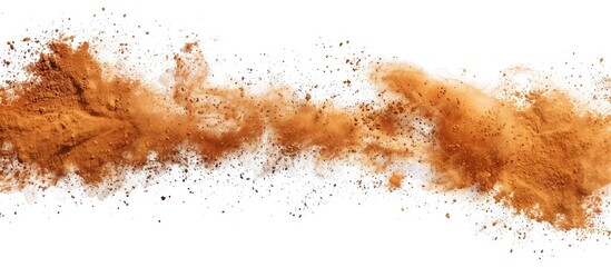Aufkleber - Colorful brown powder texture with abstract splatted patterns on a white background ideal for a copy space image