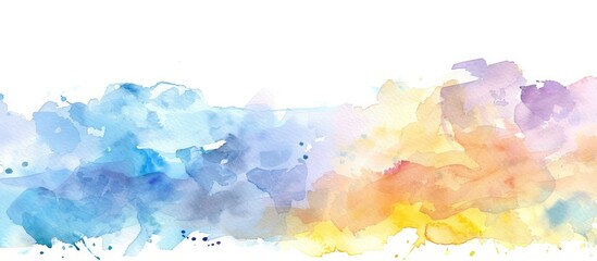 Poster - Watercolor paper with a white background provides a perfect copy space image