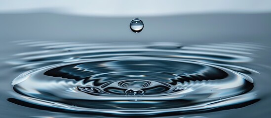 Aufkleber - Water droplet on a clean surface with copy space image