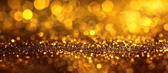 Fototapete - A luxurious gold glitter with a blurred bokeh background suitable for Christmas holidays and New Year s decorations Ideal for a festive copy space image
