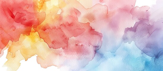 Poster - Watercolor paper with a white background provides a perfect copy space image