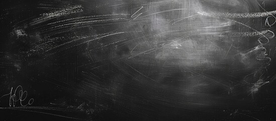 Poster - Chalk smudges on blackboard creating a textured background leaving copy space image