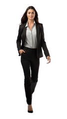 Sticker - PNG A business woman walking blazer jacket sleeve.