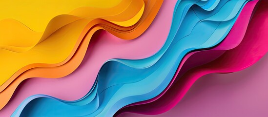 Poster - Vibrant abstract paper with copy space image