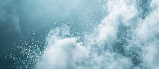 Aufkleber - Freeze motion of white powder exploding on an abstract background with copy space image
