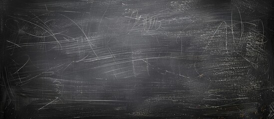 Poster - Vintage school chalkboard background with black color and space for image insertion. with copy space image. Place for adding text or design