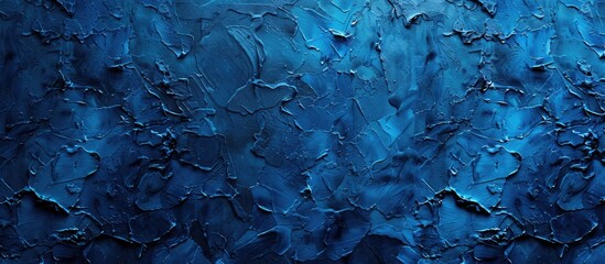 Leinwandbilder - Gradient background design with a beautiful navy blue stucco wall pattern texture for a decorative abstract atmosphere in a copy space image
