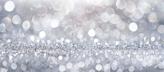 Leinwandbilder - Silver grey empty wallpaper background with bright glitter no people in copy space image