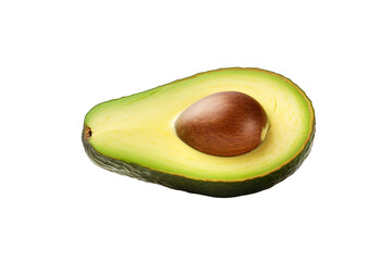 Wall Mural - A Half-Ripe Avocados Journey of Flavor on a White or Clear Surface PNG Transparent Background