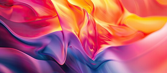 Aufkleber - Vivid abstract shapes with blurred colors fill the copy space image
