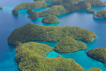 Sticker - Palau islands view from above on a sunny autumn day