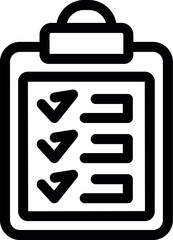 Poster - Simple icon depicting a clipboard with a completed checklist, symbolizing task management and organization