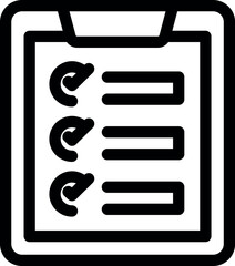 Aufkleber - Simple icon of a clipboard showing check marks representing completed tasks