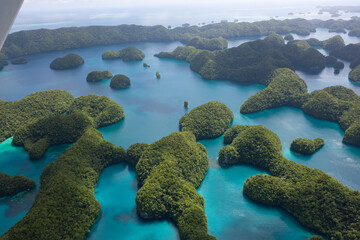 Sticker - Palau islands view from above on a sunny autumn day