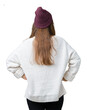 © Krakenimages.com - Young beautiful brunette hipster woman wearing glasses and winter hat over isolated background standing backwards looking away with arms on body