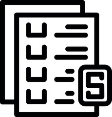 Poster - Stylized icon depicting a hand holding a clipboard with a checklist and a paragraph symbol