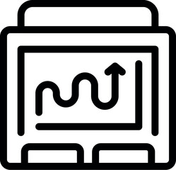 Poster - Mobile app is displaying growing statistics chart, business analytics concept