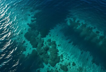 Beautiful beach scenery, high angle view of the sea