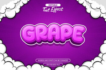 Wall Mural - Grape editable text effect