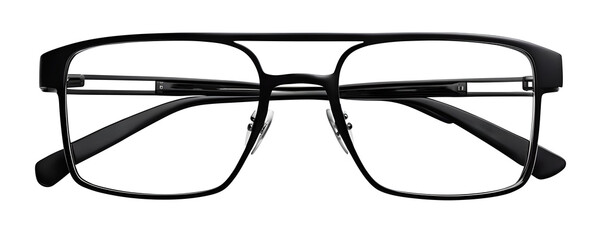 modern classic black eye glasses front view