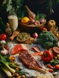 © Alexander Chaykin - A table filled with various types of food, perfect for a party or gathering