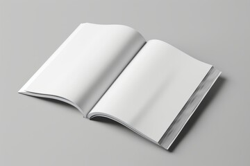 Poster - Typical A4 mockup of a magazine, book or catalog. Blank page or notepad on solid background.