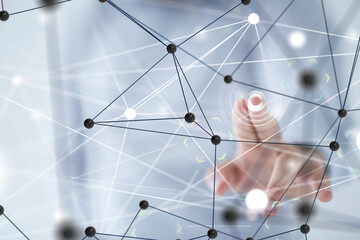 Aufkleber - conference Digital Network and data concept 3d