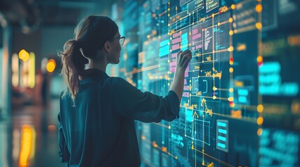 Poster - Detailed Project Management Dashboard with Organized Workflow and Task Assignments