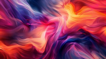 Wall Mural - A captivating blend of vibrant hues swirling together in a mesmerizing dance of colors
