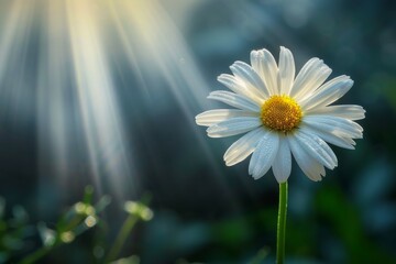 Sticker - Sunlit daisy flower close-up