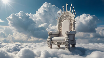 Sticker - chair on the clouds, ai generated